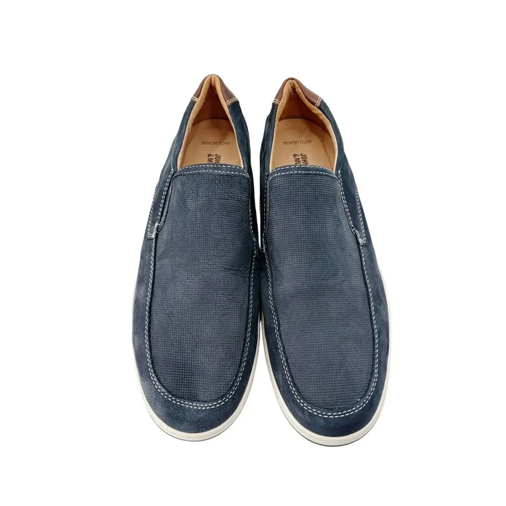 JOHNSTON & MURPHY Shoes Size 12 Mens Slip On Slide Casual Sneaker Navy Blue
